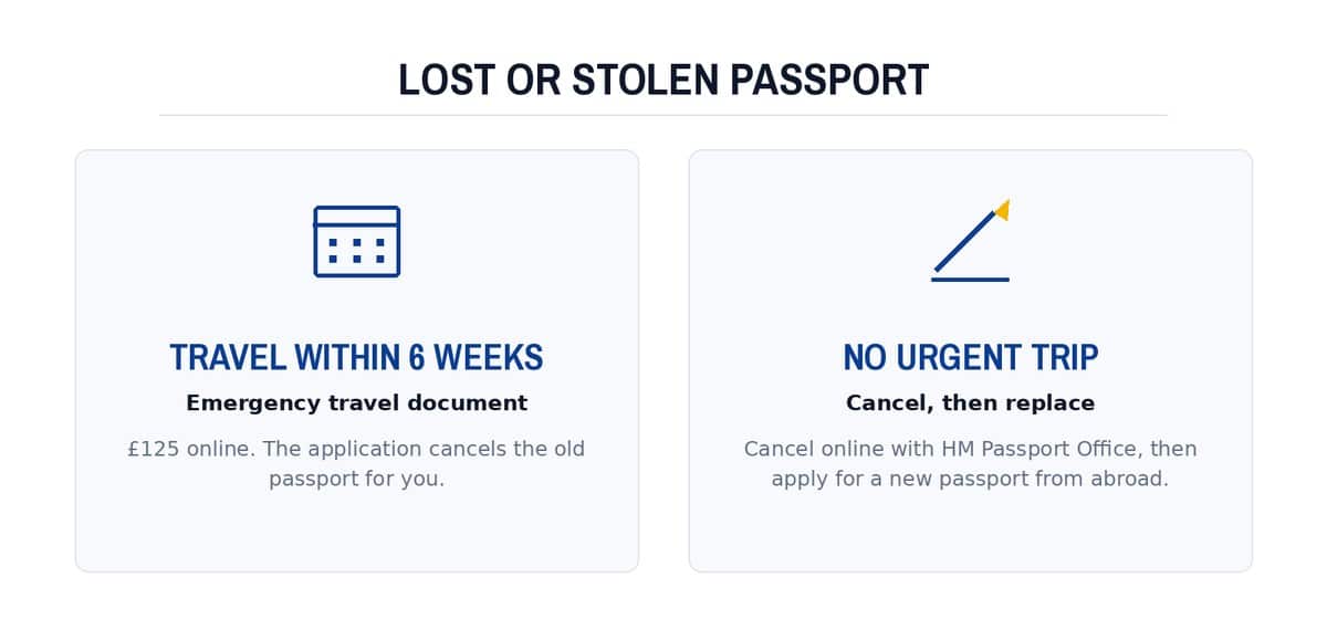 Lost or stolen passport